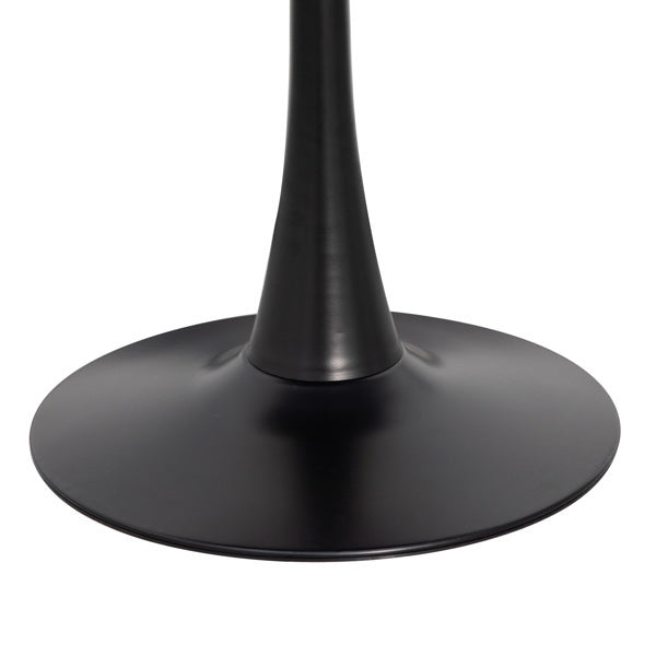 Round Black Dining Table 31.5 Inches, With Base, Medieval Kitchen Dining Table, Coffee Table, Suitable For 2 To 4 People