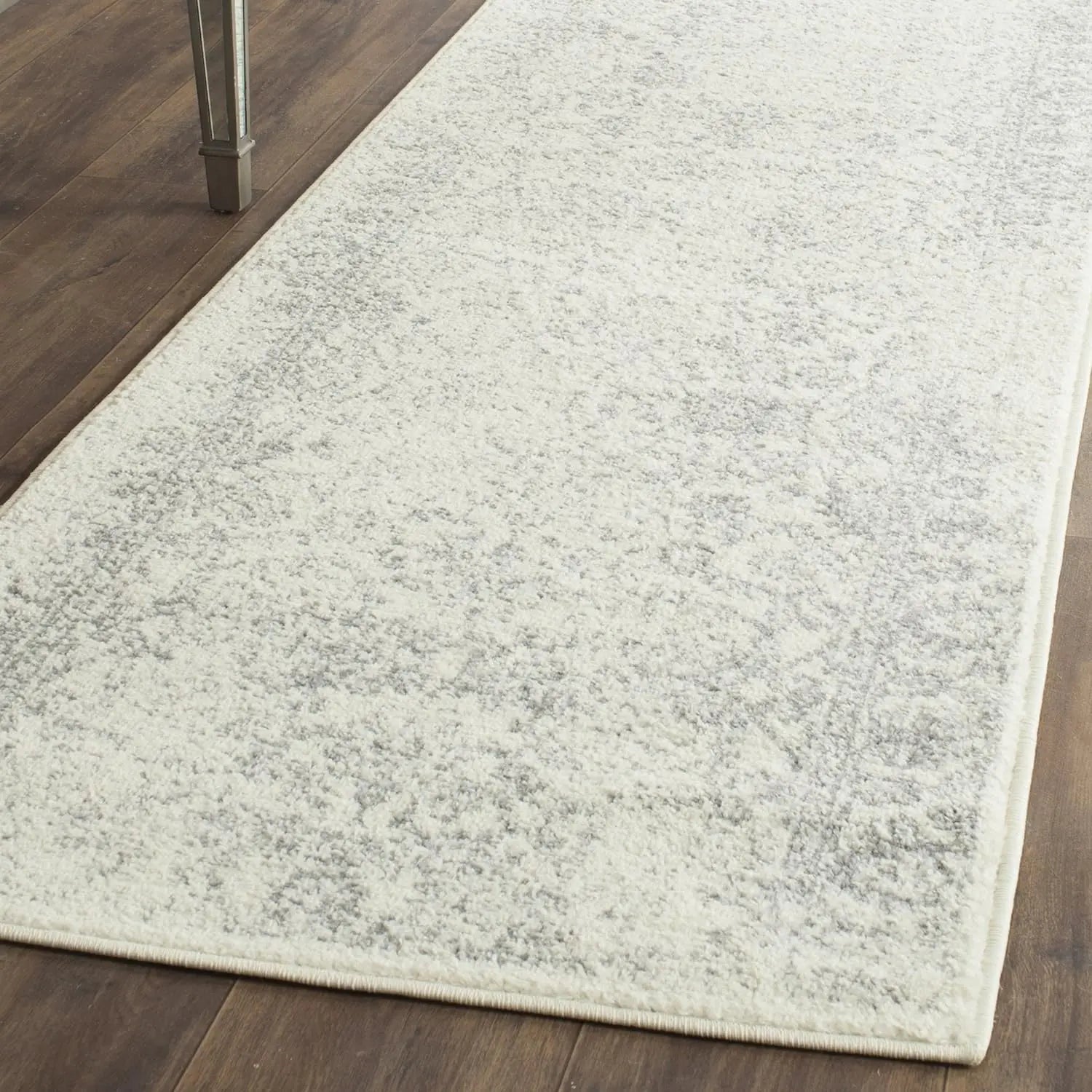Adirondack Collection X-Large Area Rug - 12' x 18' Ivory & Silver Oriental Distressed Design Non-Shedding & Easy Care Ideal for