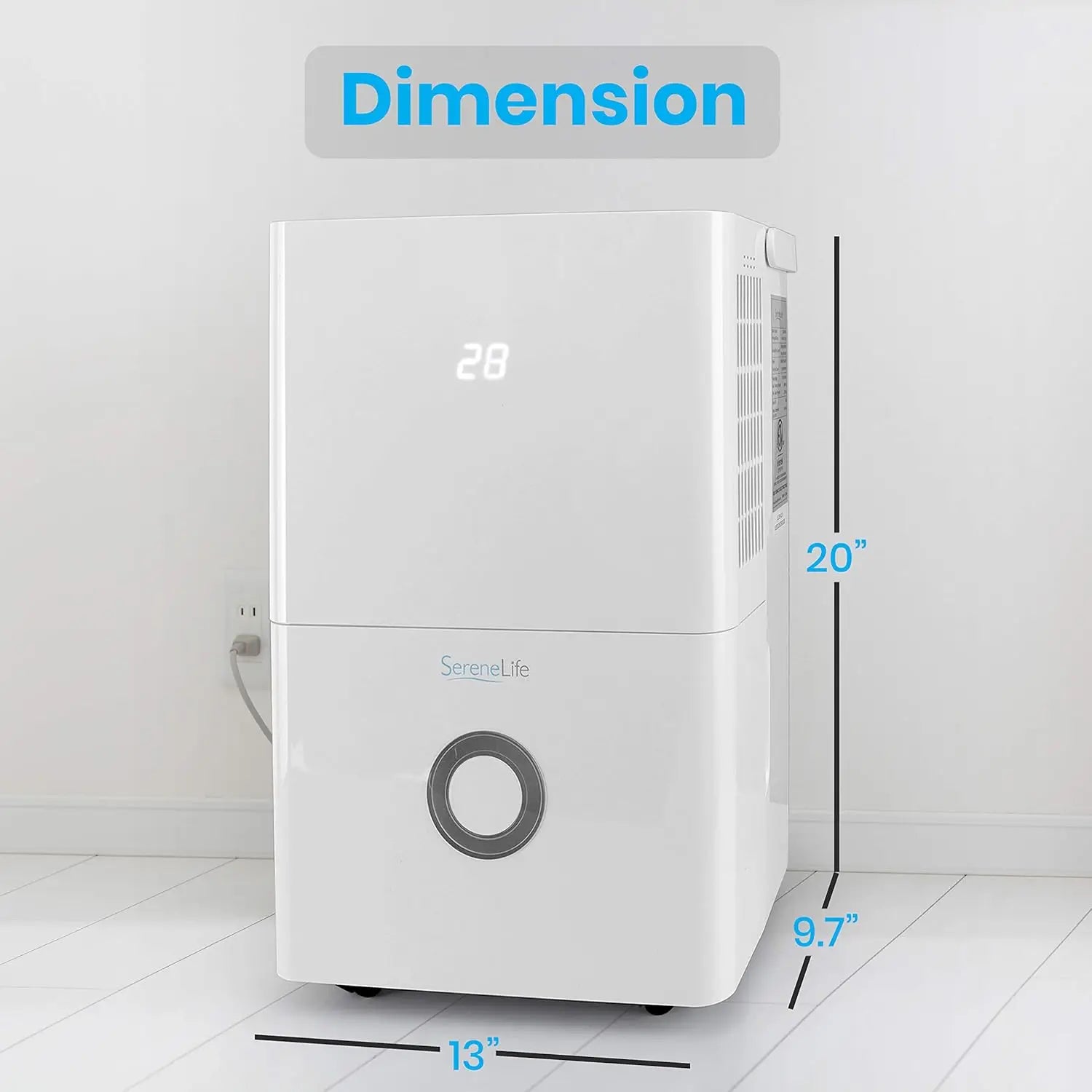 50-Pint Electric Home Compact Dehumidifier - 3000 Square Feet Quiet Electric Dehumidifiers For Home Closet Basement