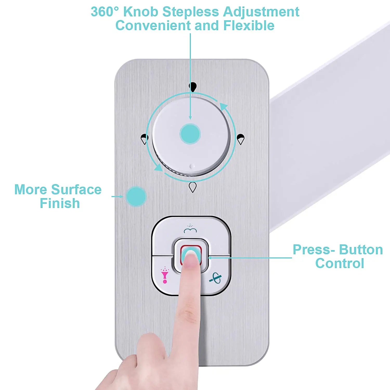 Samodra Bidet Toilet Seat Attachment Ultra-thin Non-electric Dual Nozzles Frontal & Rear Wash For Bathroom Toilet Bidet Sprayer
