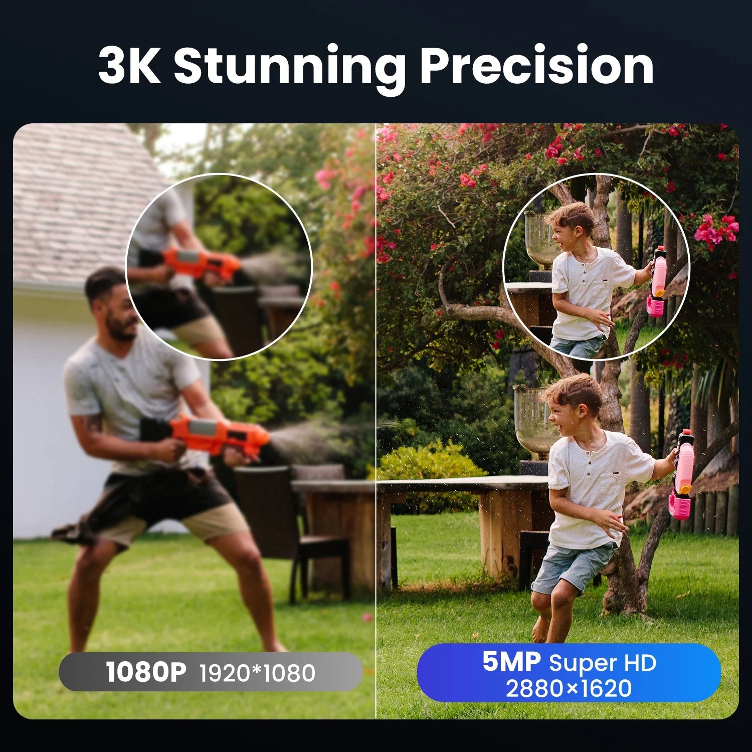 ZOSI 8MP/5MP Aurora Lux WiFi Security Camera True Full Color Night AI Detection Outdoor 4K/3K HD CCTV Video Surveillance Camera