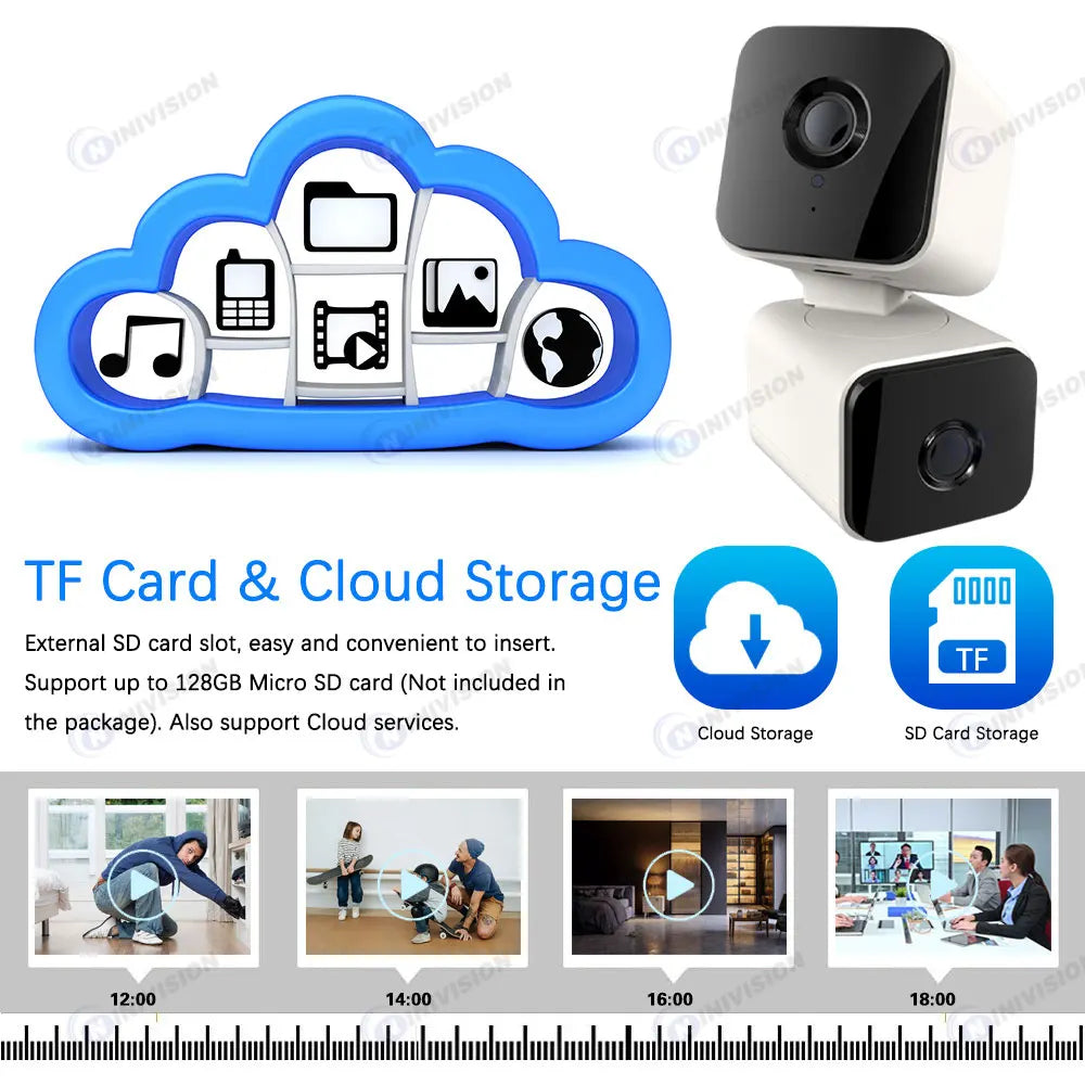 Tuya 4K 8MP PTZ Wifi Security Camera Dual Lens Up And Down Shots Auto Tracking Wireless CCTV Surveillance Camera Smart Life Home