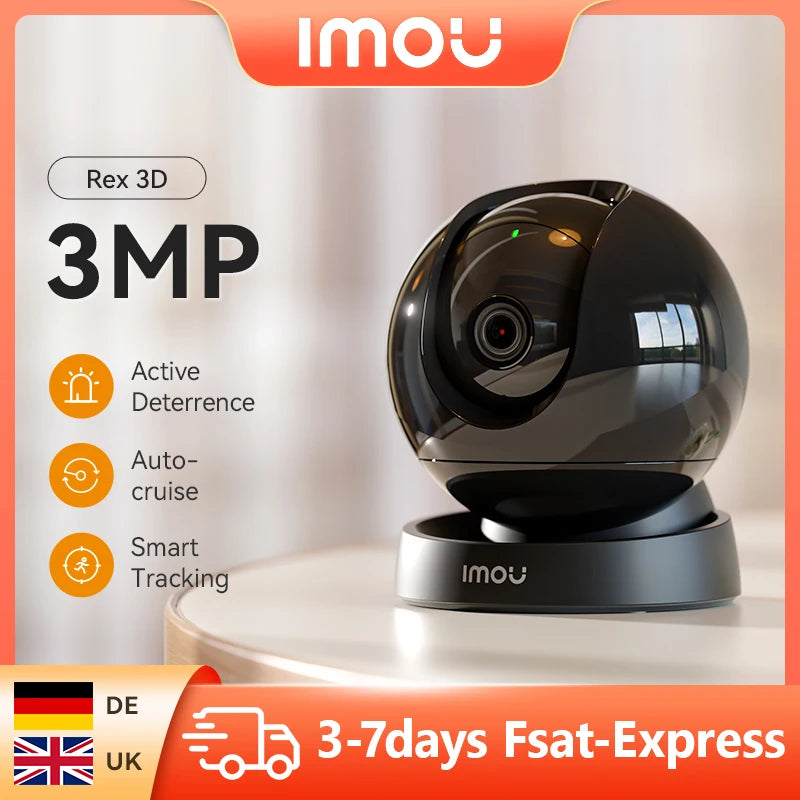 IMOU REX 4MP Wifi Camera indoor AI Human Detection Camera Night Vision PTZ surveillance Camera Smart Home