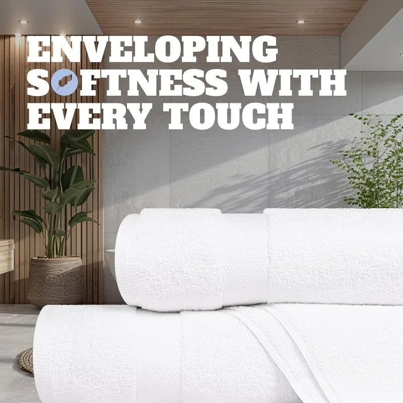Luxury Soft Bath Sheet Towels - 650 GSM Cotton Luxury Bath Towels Extra Large 35x70 | Highly Absorbent