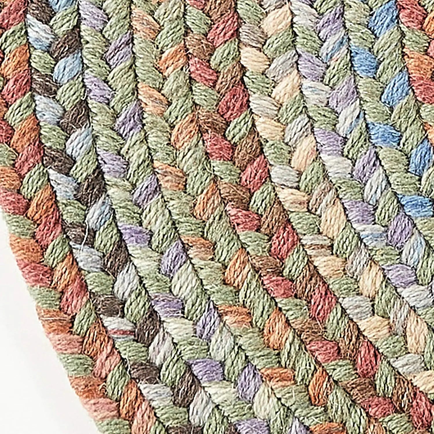 Cherry Hill Braided Rug Soft Toned Wool Casual Braided Carpet Seaweed Multi 10' x 13' Oval  rug lasts for years to come