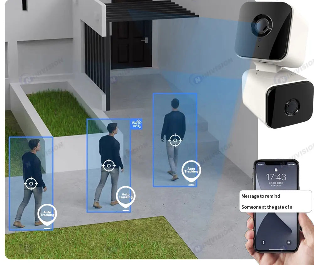 Tuya 4K 8MP PTZ Wifi Security Camera Dual Lens Up And Down Shots Auto Tracking Wireless CCTV Surveillance Camera Smart Life Home