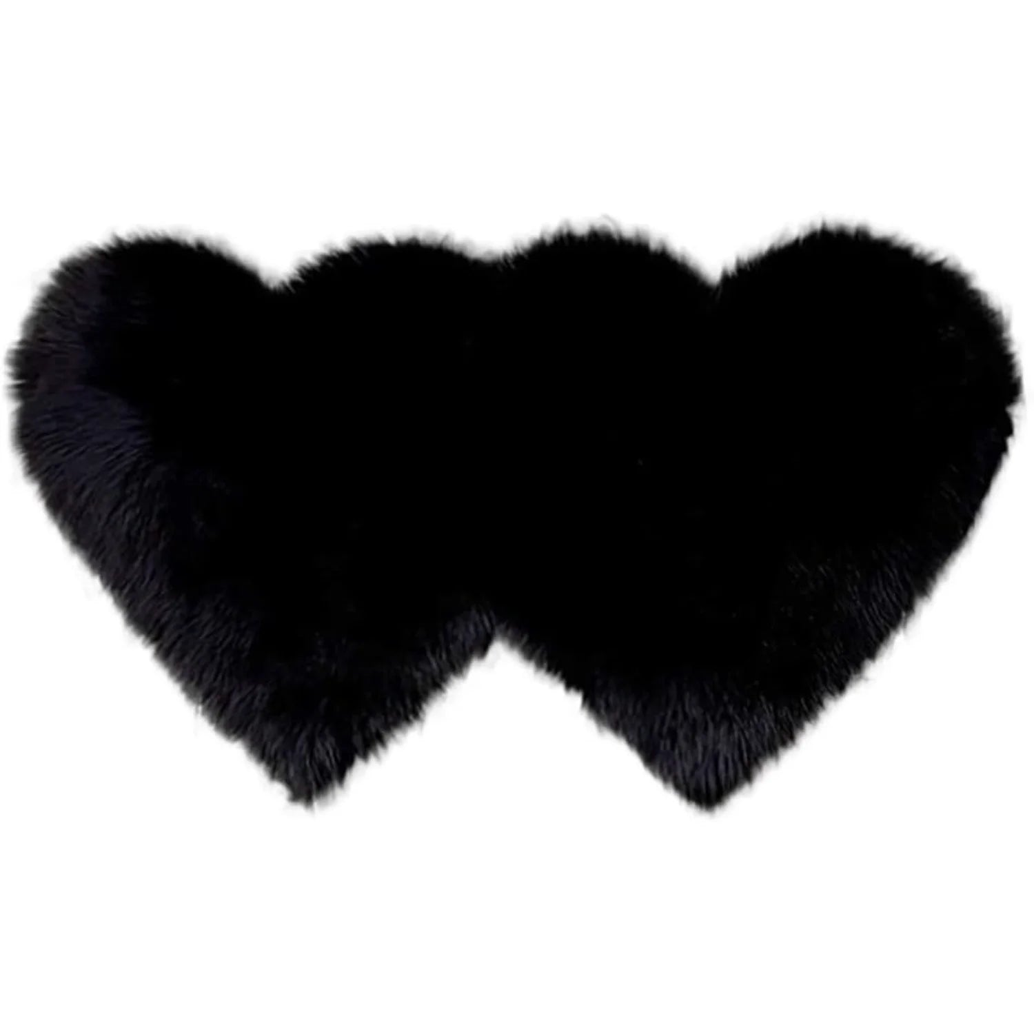 Rugs for Living Room 27x14Inch Washable Shaggy Soft Living Room Rugs Carpet Heart Shaped Non Slip Faux Wool Imitation Carpet Dec
