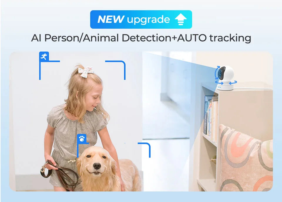 Reolink E1 Series 2K 4MP WiFi Camera Pan&Tilt 2-Way Audio Baby Monitor Indoor Cam AI Detection Home Video Surveillance Cameras