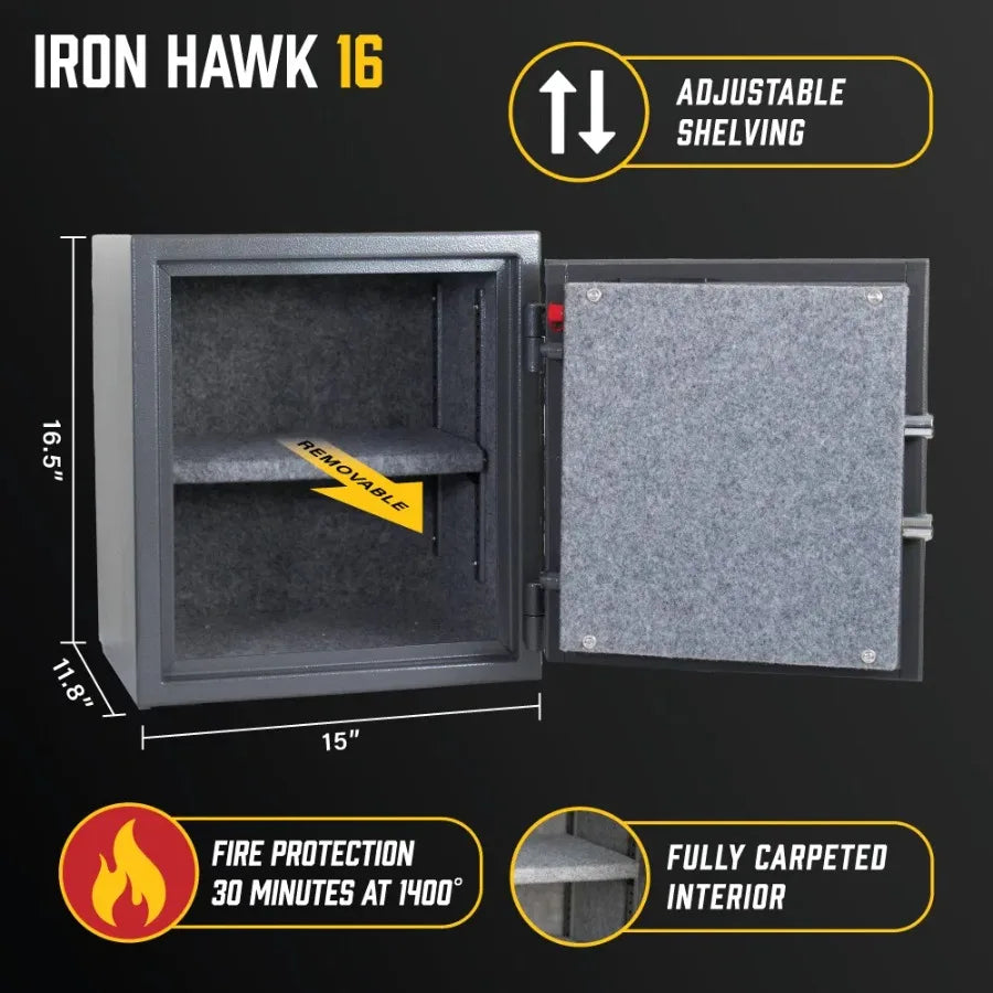 Midsize Office Security Safe Storage Box Heavy Duty Home Business Use