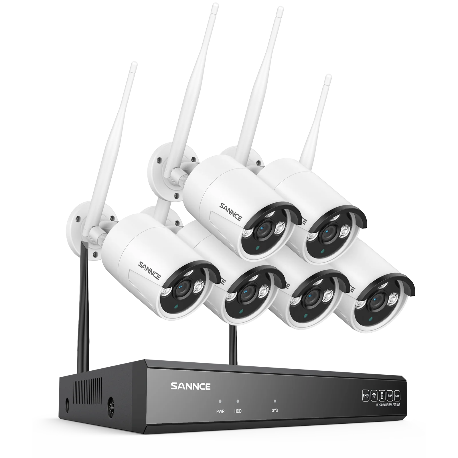SANNCE 5MP WIFI Security Camera Audio Recording 30M IR Night Vision 10CH Wireless CCTV System Home Surveillance Kit Human Detect