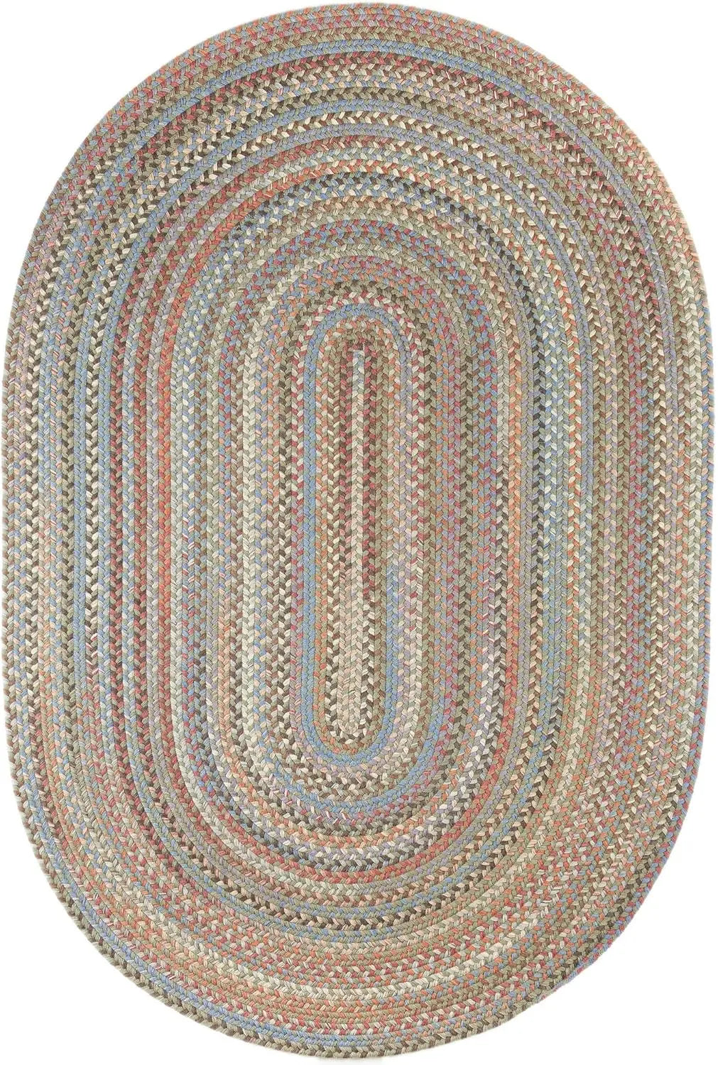Cherry Hill Braided Rug Soft Toned Wool Casual Braided Carpet Seaweed Multi 10' x 13' Oval  rug lasts for years to come