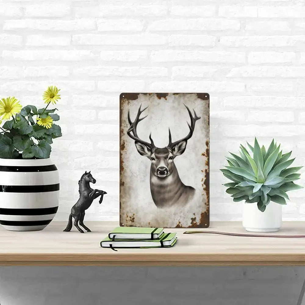 Retro - Style Iron Poster 8X12 Inches A High - End Home Item Suitable For Various Wall Decorations Pre - Drilled Holes
