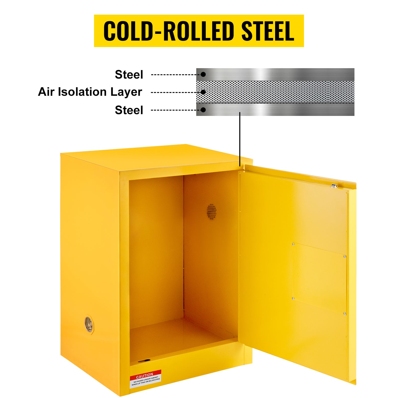 VEVOR Flammable Safety Cabinet 11/12/30 Gallon Cold-Rolled Steel Flammable Liquid Storage Cabinet NFPA Code 30 OSHA Standards